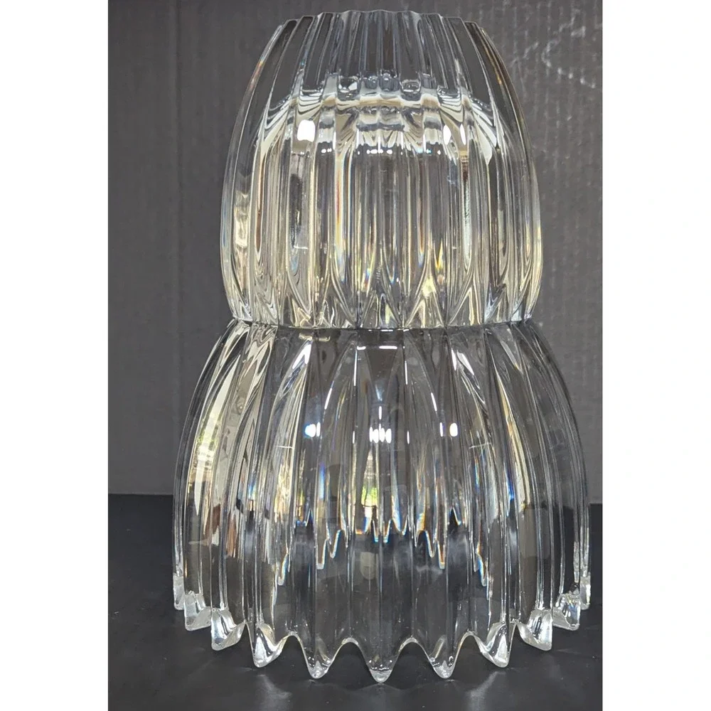 Vintage 80s‎ 90s Mikasa Ice Palace Lead Crystal Vase 9